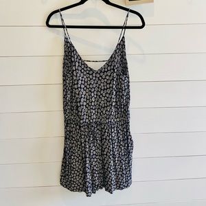 H&M | Black + White Printed Romper